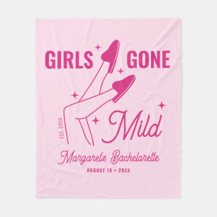 Meisjes Gone Mild Roze Slaapfeest Afscheidscadeau  Fleece Deken