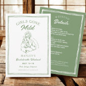 Meisjes Gone Mild Spa Bachelorette Feestdagprogram Kaart