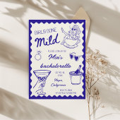 Meisjes Gone Mild Spa Dag Bachelorette Hand geteke Kaart