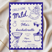 Meisjes Gone Mild Spa Dag Bachelorette Hand geteke Kaart