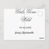 Meisjes Gone wild Bruidsfeest naam bruid datum Briefkaart (Achterkant)