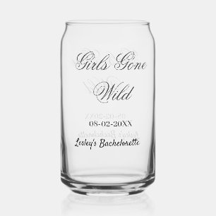 Meisjes Gone wild vrijgezellenfeest naam bruid dat Blikvorm Glas