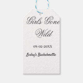 Meisjes Gone wild vrijgezellenfeest naam bruid dat Cadeaulabel