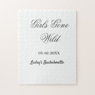 Meisjes Gone wild vrijgezellenfeest naam datum bru Legpuzzel