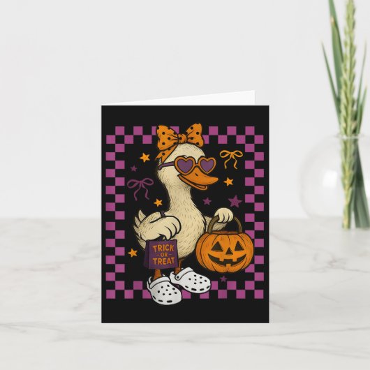 Meisjes Goose Halloween Spooky Goosey Gekke Goose  Kaart (Voorkant)