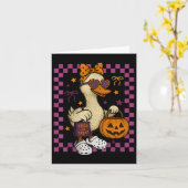 Meisjes Goose Halloween Spooky Goosey Gekke Goose  Kaart (Gele Bloem)