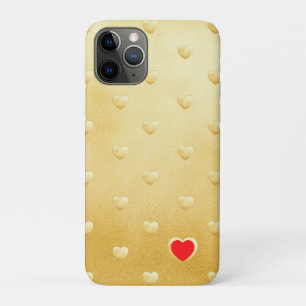 Meisjes gothic Gold Hearts op vaste kleur Case-Mate iPhone Case