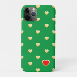 Meisjes gothic Gold Hearts op vaste kleur Case-Mate iPhone Case