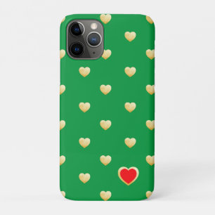 Meisjes gothic Gold Hearts op vaste kleur Case-Mate iPhone Case
