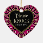 Meisjes gothic Roze Ornament voor aangepaste deuro (Achterkant)