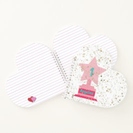 Meisjes Gouden Roze Blauwgroen Trofee Modern Terug Notitieboek