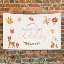 Meisjes grillige sprookjesmeisje verjaardag welkom