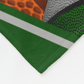 meisjes groen grijs team kleuren basketballen patr fleece deken (Hoek)
