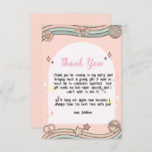 Meisjes groovy bedankkaart (Voorkant / Achterkant)