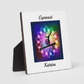 Meisjes Gymnast Balance Beam Personaliseerd Fotoplaat (Voorkant)