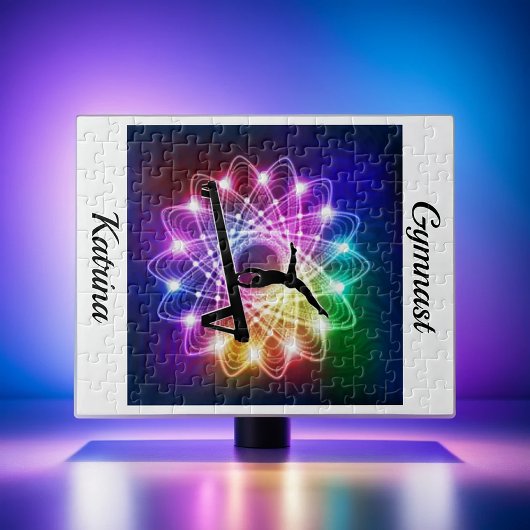 Meisjes Gymnast Balance Beam Personaliseerd Legpuzzel