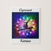 Meisjes Gymnast Balance Beam Personaliseerd Legpuzzel (Verticaal)