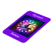 Meisjes Gymnast Balance Beam Personaliseerd Magneet (Linkerzijde)