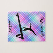 Meisjes Gymnast Turnen Balans Beam Pastel Legpuzzel (Horizontaal)