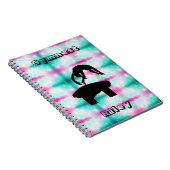 Meisjes Gymnast Vault Gymnastiek Custom Notitieboe Notitieboek (Rechterzijde)