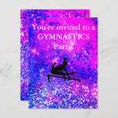 Meisjes Gymnastics Birthday Party Custom Briefkaart (Voorkant / Achterkant)