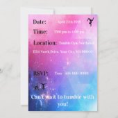 Meisjes Gymnastics Birthday Party Invitations (Achterkant)