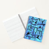 Meisjes Gymnastics Blue Crosswords Notitieboek (Binnen)