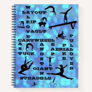 Meisjes Gymnastics Blue Crosswords Notitieboek