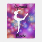 Meisjes Gymnastics Bubble Fun Fleece Blanket (Voorkant)