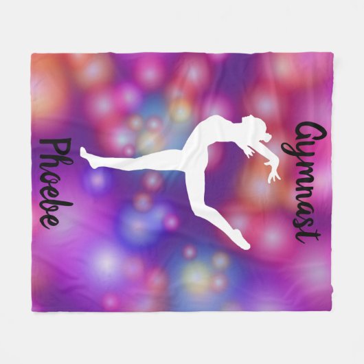 Meisjes Gymnastics Bubble Fun Fleece Blanket (Voorkant (Horizontaal))
