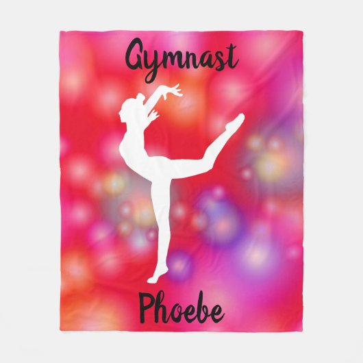 Meisjes Gymnastics Bubble Fun Fleece Blanket Deken (Voorkant)