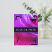 Meisjes Gymnastics Events Abstract Briefkaart (Staand voorkant)