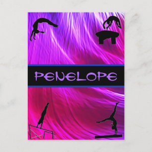 Meisjes Gymnastics Events Abstract Briefkaart