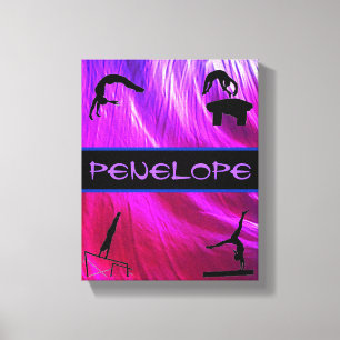 Meisjes Gymnastics Events Abstract Canvas Afdruk