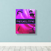 Meisjes Gymnastics Events Abstract Canvas Afdruk (Insitu (Houten vloer))