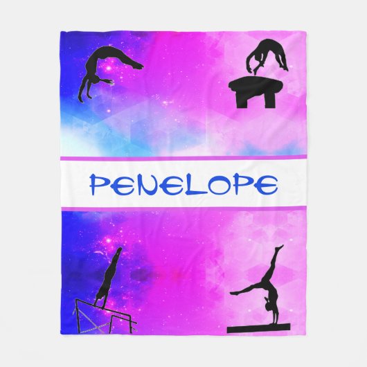 Meisjes Gymnastics Events Abstracte Blanket Fleece Deken (Voorkant)