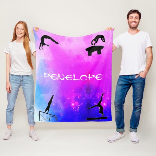 Meisjes Gymnastics Events Abstracte Blanket Fleece Deken (In situ)