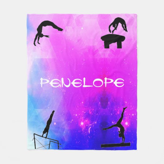 Meisjes Gymnastics Events Abstracte Blanket Fleece Deken (Voorkant)