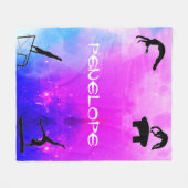 Meisjes Gymnastics Events Abstracte Blanket Fleece Deken (Voorkant (Horizontaal))