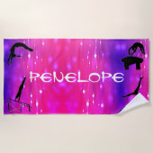 Meisjes Gymnastics Events Beach Towel Strandlaken (Voorkant)