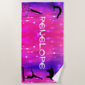 Meisjes Gymnastics Events Beach Towel Strandlaken (Voorkant)