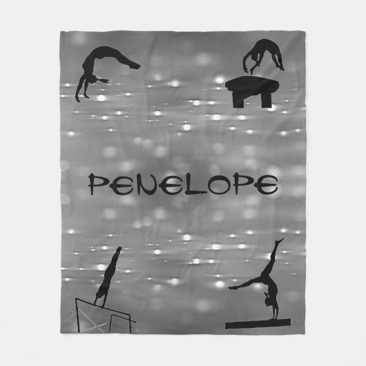 Meisjes Gymnastics Events Charcoal Blanket Fleece Deken (Voorkant)