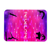 Meisjes Gymnastics Events Pink / Paars Magneet (Horizontaal)