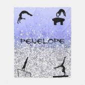 Meisjes Gymnastics Events Sparkly Blanket Fleece Deken (Voorkant)