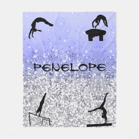Meisjes Gymnastics Events Sparkly Blanket Fleece Deken (Voorkant)