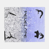 Meisjes Gymnastics Events Sparkly Blanket Fleece Deken (Voorkant (Horizontaal))