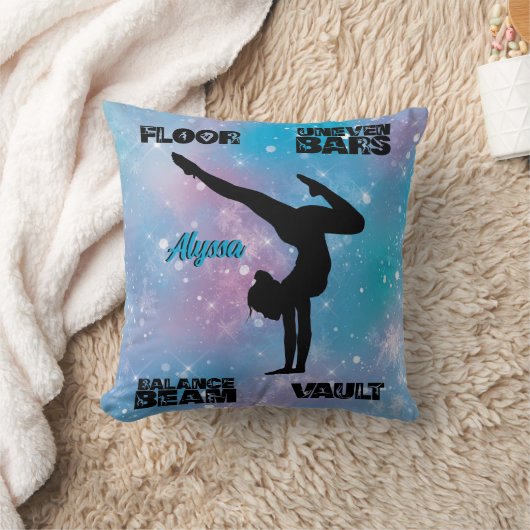 Meisjes Gymnastics Floor, Bars, Beam, Vault Pastel Kussen (Deken)