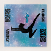 Meisjes Gymnastics Floor, Bars, Beam, Vault Pastel Legpuzzel (Horizontaal)