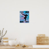 Meisjes Gymnastics Floor, Bars, Beam, Vault Pastel Poster (Keuken)