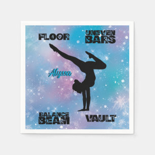 Meisjes Gymnastics Floor, Bars, Beam, Vault Pastel Servet